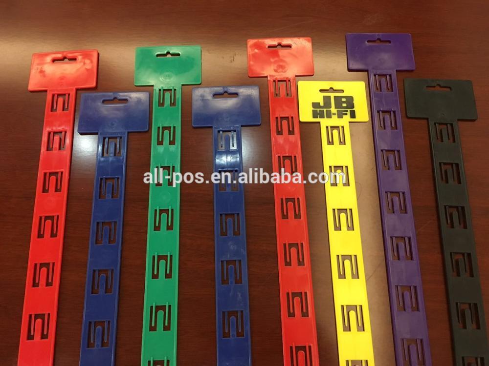 Supermarket PP Plastic Hanging for Potato Chip Rack with Metal Hooks for Merchandise Display-Customized Color & Length