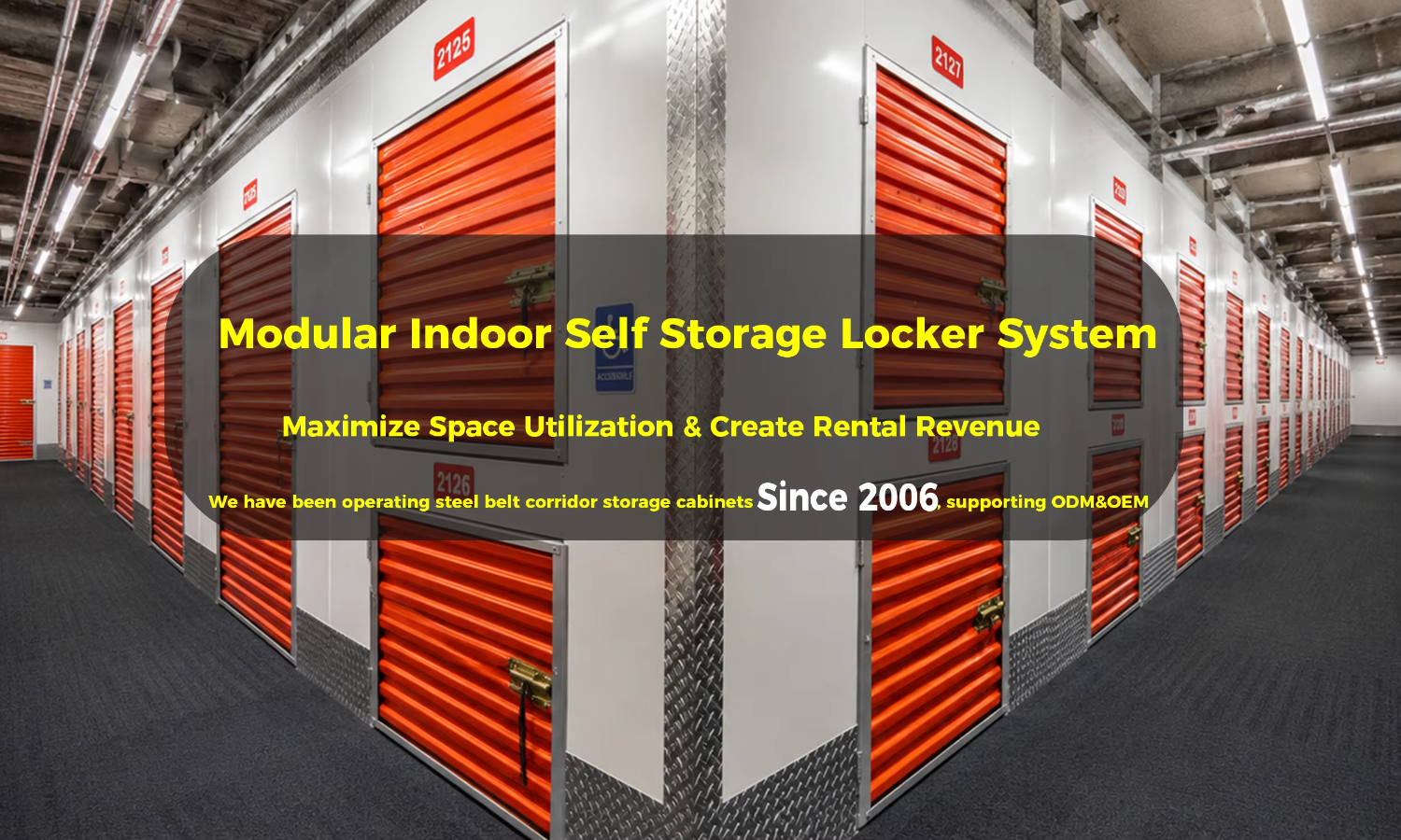 Modular Self Storage Locker Steel Cabinet with Lock Galvanized Metal Storage Unit for Commercial Warehouse Storage Solution