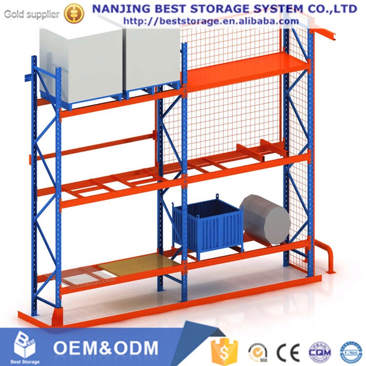ISO CE Standard 5 Layer Corrosion Protection Blue and Orange Selective High Bay Storage Heavy Duty Pallet Racking System