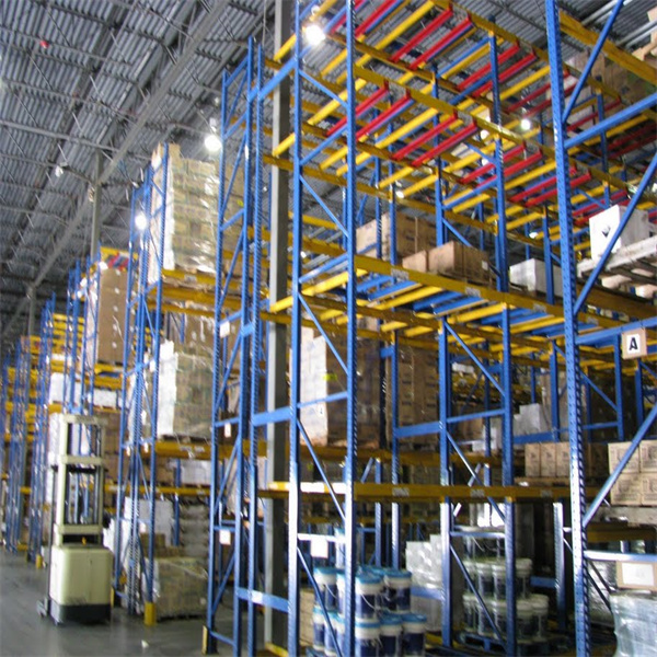 Heavy Duty First in Last Out Push Back Rack System