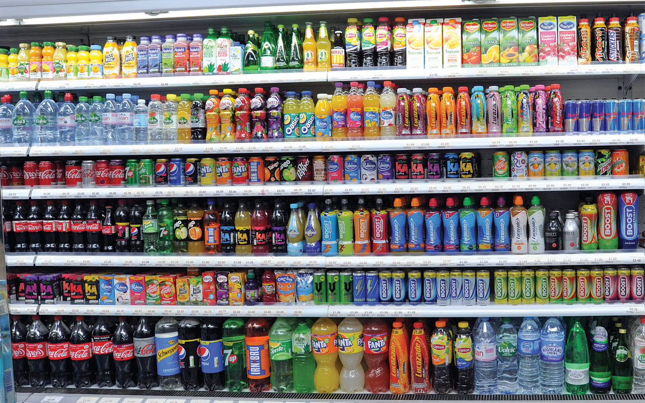 Lemari Es Minuman, Rak Miring dan Aliran Gravitasi, Rak Rol Gravitasi, Rak Geser