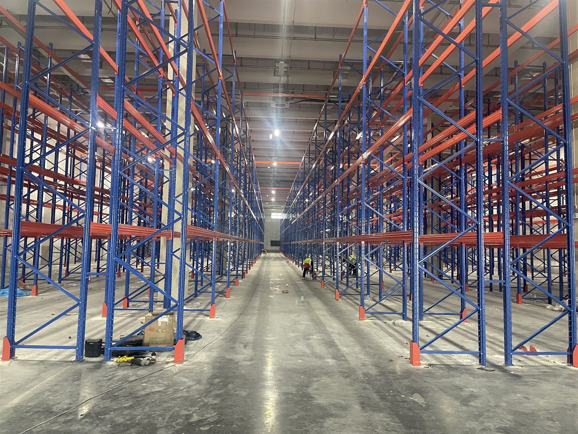 Sistem Penyimpanan Rak Palet Ganda Dalam untuk Gudang, Akses Forklift, Rak Ganda Dalam dengan Kepadatan Tinggi
