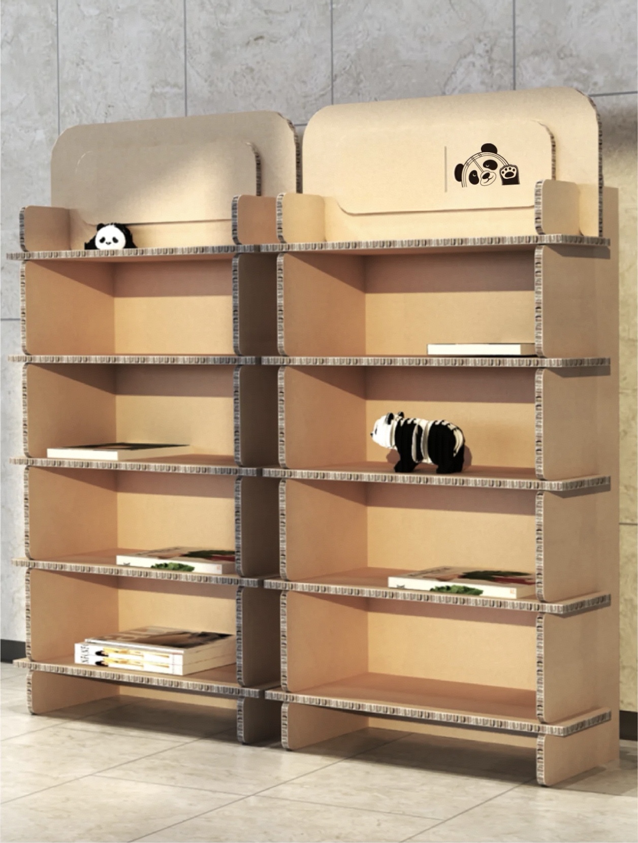 Eco-Friendly Foldable Portable Creative Corrugated Board Display Stand for Supermarkets Shopping Malls Exhibits Customized
