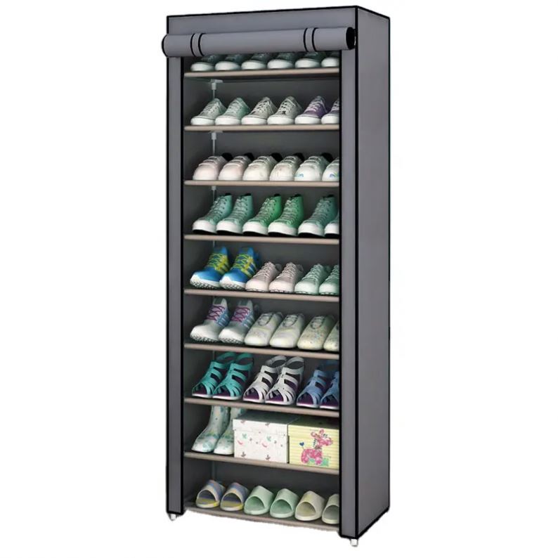 High Quality 9 Tiers Cheap Shoe Rack Cabinet Folding Portable Shelf Shoe Rack