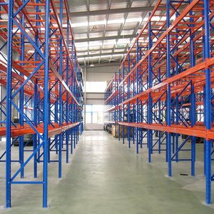 Rak Palet Multi-Level Baja Tugas Berat HongYun yang Dapat Diatur, Lapisan Cat Bubuk, Lapisan yang Dapat Disesuaikan, Warna Biru/Oranye untuk
