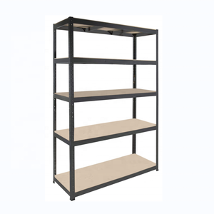 Rak Penyimpanan Logam 5 Lapis Papan MDF