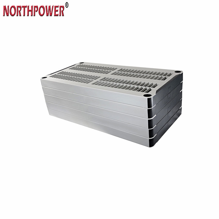 Rak Penyimpanan Berventilasi 3 Tingkat Plastik Tugas Berat HD 36x18 inci, Rak Susun 36x18 inci