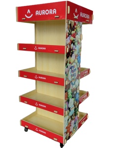 Rak Display Kardus Ritel 4 Tingkat