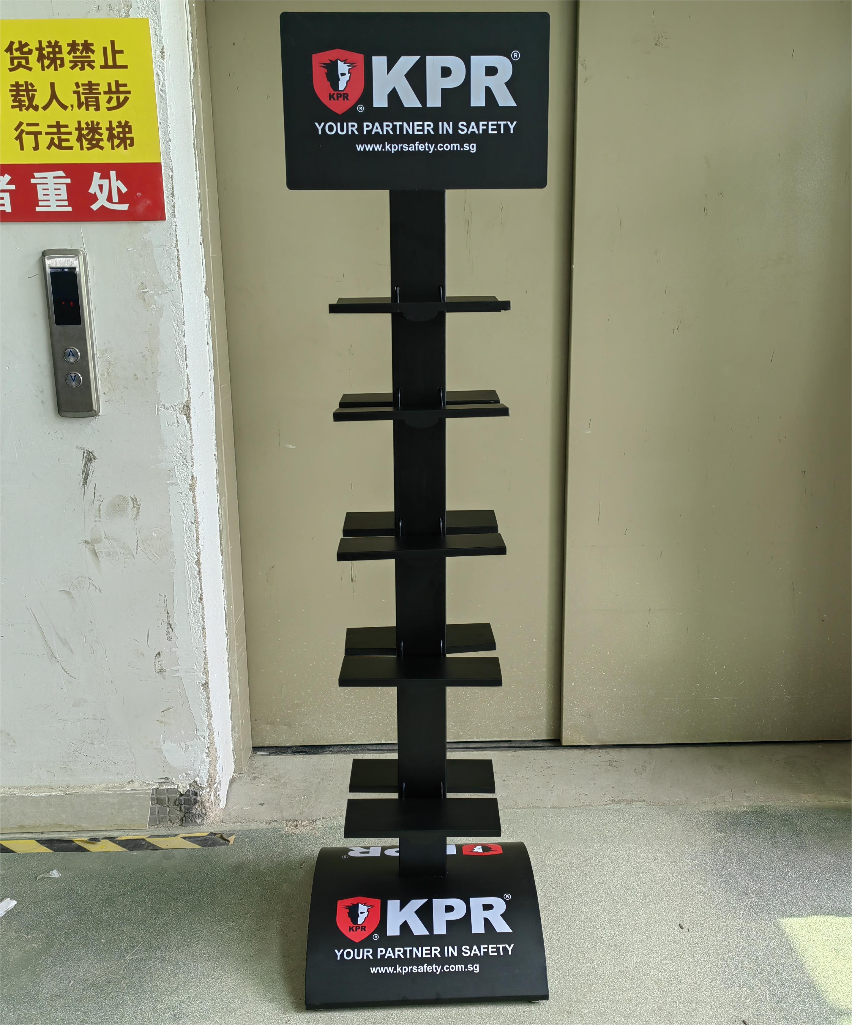 Rak Display Kardus Ritel 4 Tingkat Terlaris, Rak Lantai untuk Makanan Ringan