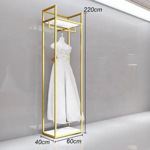 Rak Palet Gantung Dinding Portabel Multifungsi Bergaya dari Papan MDF Besi, Dipoles, 8 Tingkat, Tanpa Baut, 220cm Emas