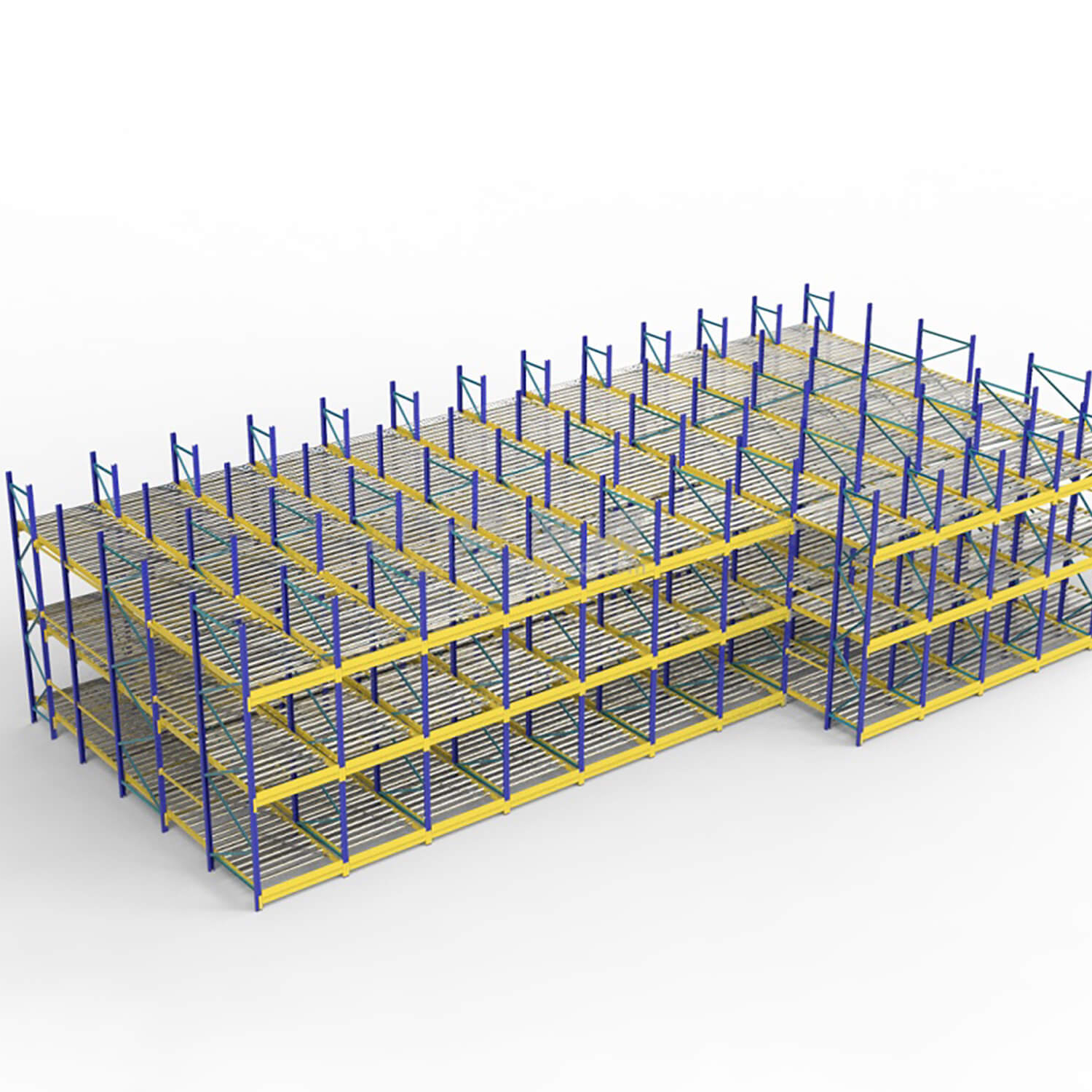 Rak Aliran Gravitasi Logam Tugas Berat Mracking untuk Dijual Sistem Rak Aliran Gravitasi yang Dapat Disesuaikan