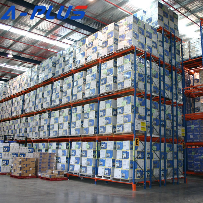 Rak Penyimpanan Gudang Harga Pabrik China, Rak Palet Ganda Dalam dari Logam