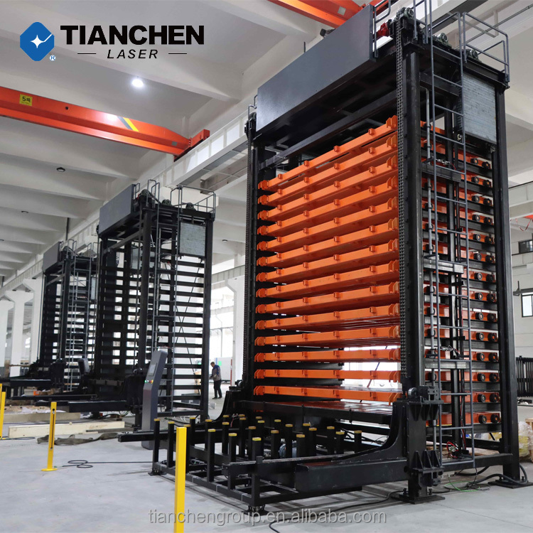 Tianchen Steel Sheet Metal Warehouse Rack Storage Tower Automatic Vertical SL Series 3015/4020/6015 Heavy Duty Corrosion