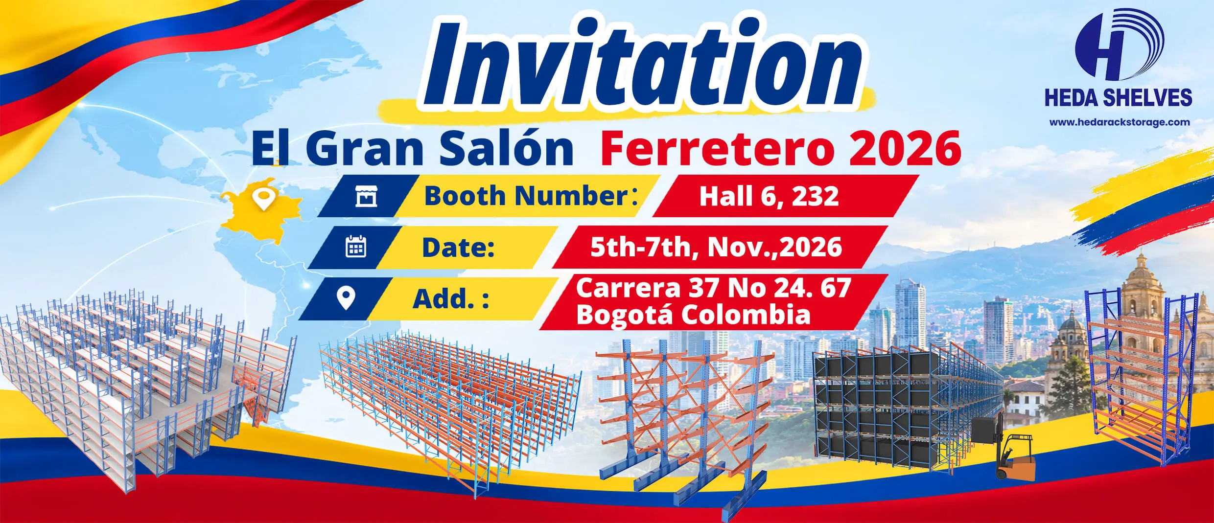 Stan Pameran Guangzhou Heda Shelves Co., Ltd. di El Gran Salón Ferretero
