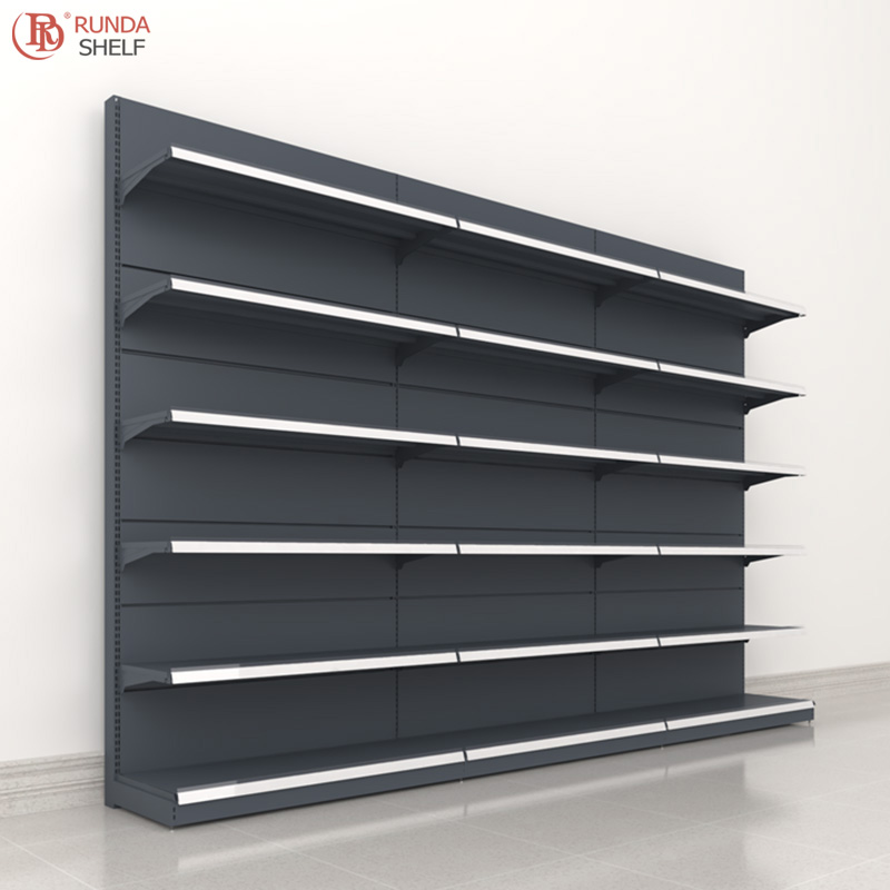 Rak Supermarket, Perlengkapan Rak, Panel Belakang Papan Berlubang, Rak Toko Ritel, Rak Display, Rak untuk Pengemasan Karton Umum, Baja Q235B