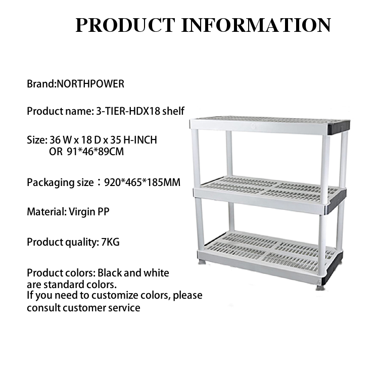 3 Tier HDX18 Shelf Visual 3