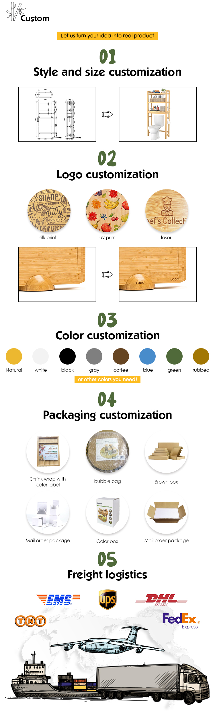 Bamboo Wood Kitchen & Bathroom Storage Cabinet Hanging Wall Medicine Cabinet with Adjustable Shelf