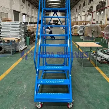 Troli Tangga Gudang Mobile Ladder Cart