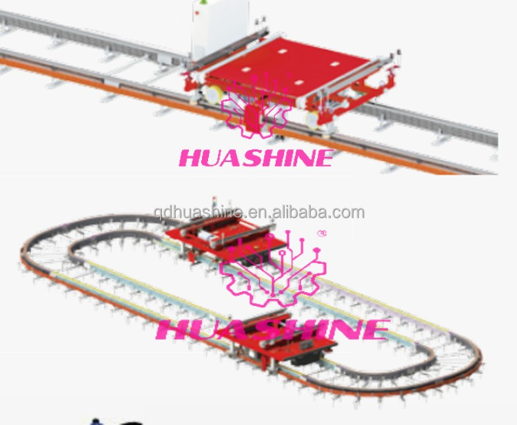 Sistem Rak Penyimpanan Otomatis ASRS Huashine Tugas Berat dengan Stacker Crane/AGV/4 WAY CAR untuk Bahan Baku/Produk Jadi