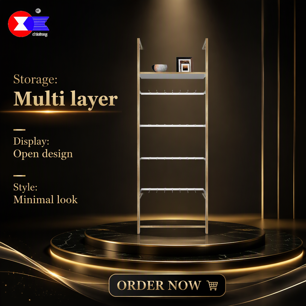 Rak Display Pipa Besi Gantung Dinding Industri dengan Lampu LED, Gaya Vintage Retro, Rak Gantung Langit-langit, Rak Buku Terbuka DIY, Penyimpanan Ruang Kantor