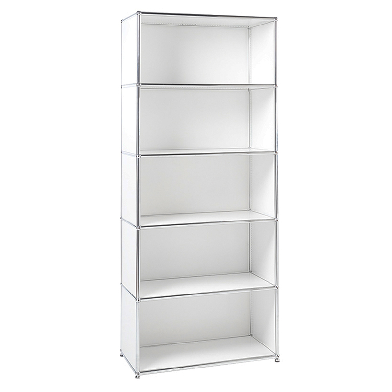 Rak Buku Modular Kombinasi Lemari Pajangan INS Modul Konvertibel Modern Sederhana Rak Buku Stainless Steel