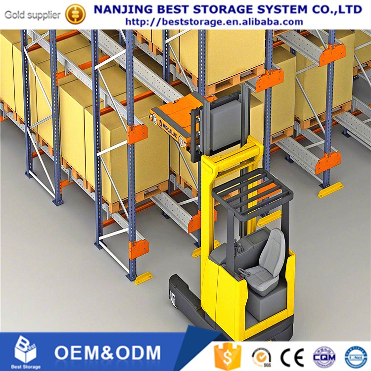 1500kg ISO CE Automatic Warehouse Storage Metal Pallet Rack Remote Control Radio Shuttle Racking System