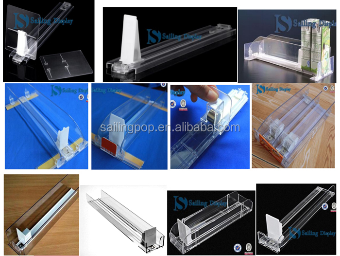 Display Pendorong Rak Botol Gondola