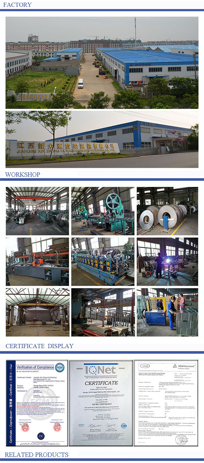 Q235b Steel Single Deep Double Side Selectivo Slective Pallet Storage Rack Warehouse Equipment