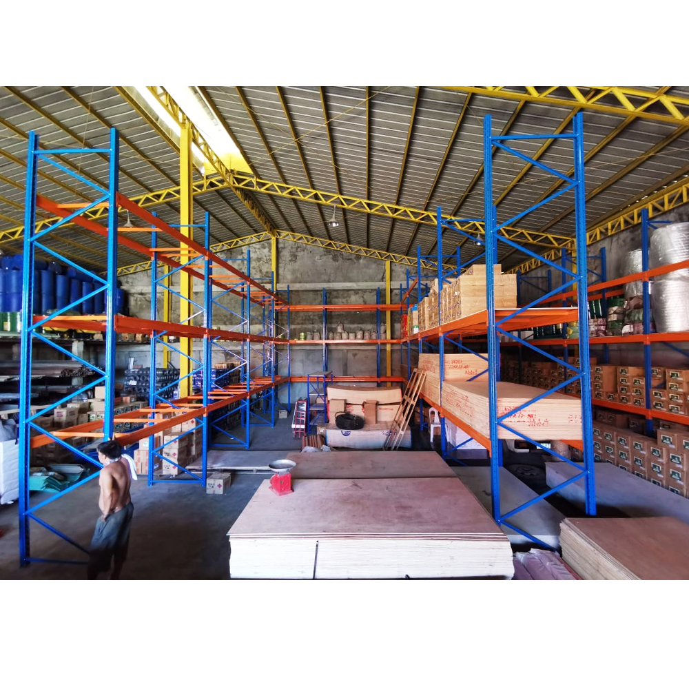 Sistem Rak Palet Baja Tugas Berat High Bay untuk Gudang Industri, Rak Penyimpanan Kepadatan Tinggi