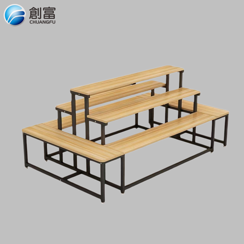 Multi-functional White Metal Shoe Store Island Display Rack, Suitable for Cosmetics Display and Flower Shop Mall Storage Racks