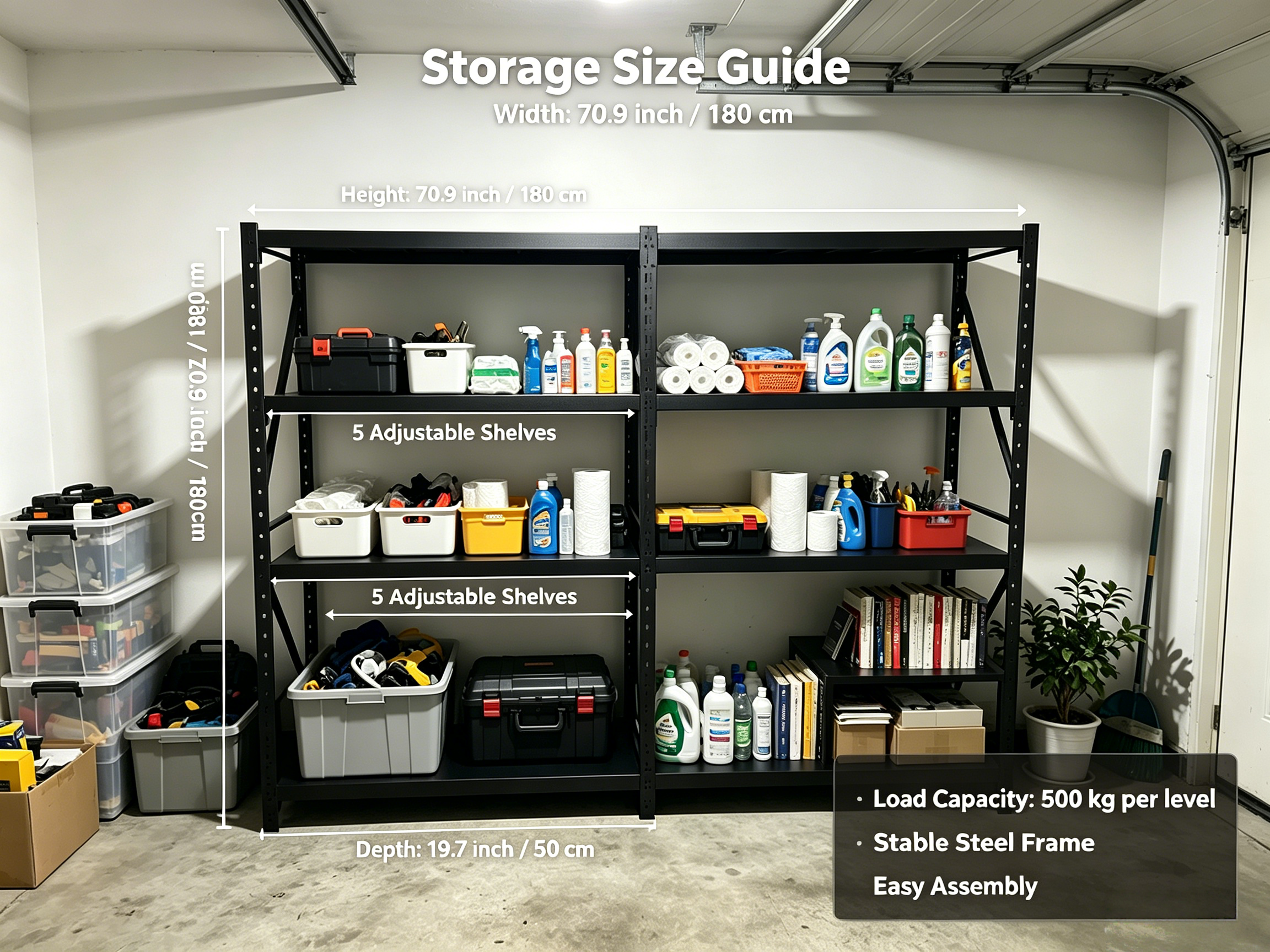 Heavy Duty Warehouse Shelving Industrial Steel Storage Rack 500kg Capacity Per Tier Adjustable Metal Racking System