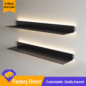 Rak Dinding Dapur Berbahan Paduan Aluminium Laminasi, Rak Penyimpanan Gantung yang Memancarkan Cahaya, Aksesoris Furnitur Rak,