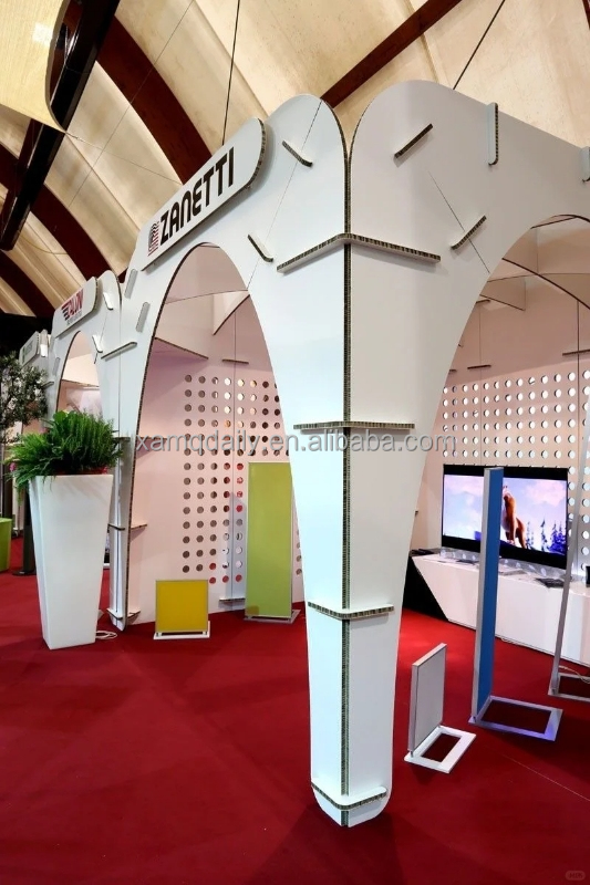 Eco-Friendly Foldable Portable Creative Corrugated Board Display Stand for Supermarkets Shopping Malls Exhibits Customized