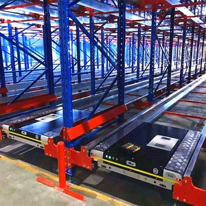 Sistem Rak Penyimpanan Gudang Otomatis ISO CE 1500kg dengan Palet Logam dan Kontrol Jarak Jauh Radio Shuttle.