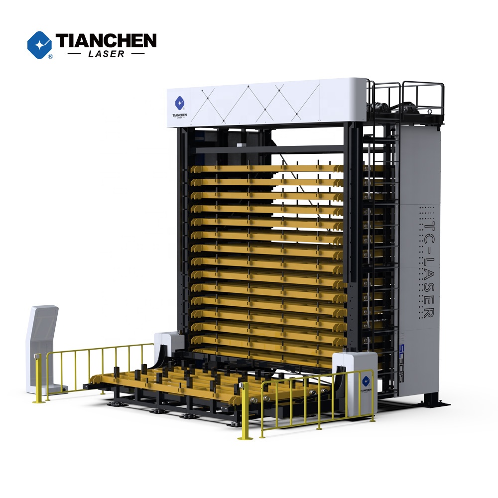 Tianchen Steel Sheet Metal Warehouse Rack Storage Tower Automatic Vertical SL Series 3015/4020/6015 Heavy Duty Corrosion